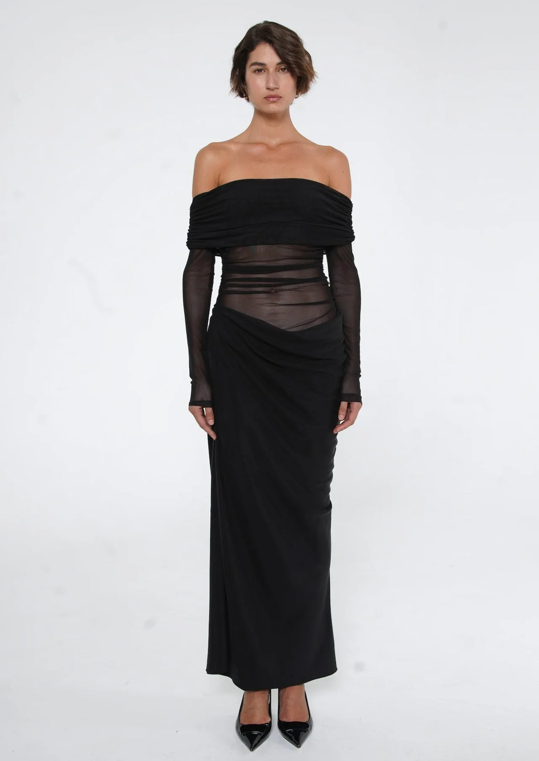 Benni - Yasmin Off Shoulder Maxi Dress - Black