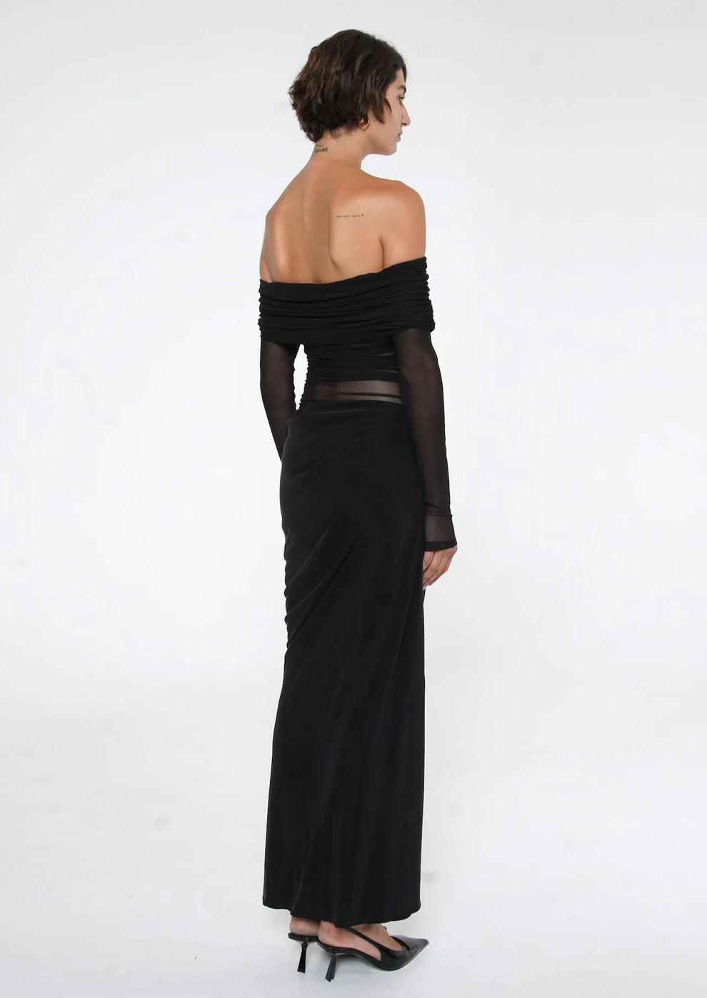 Benni - Yasmin Off Shoulder Maxi Dress - Black
