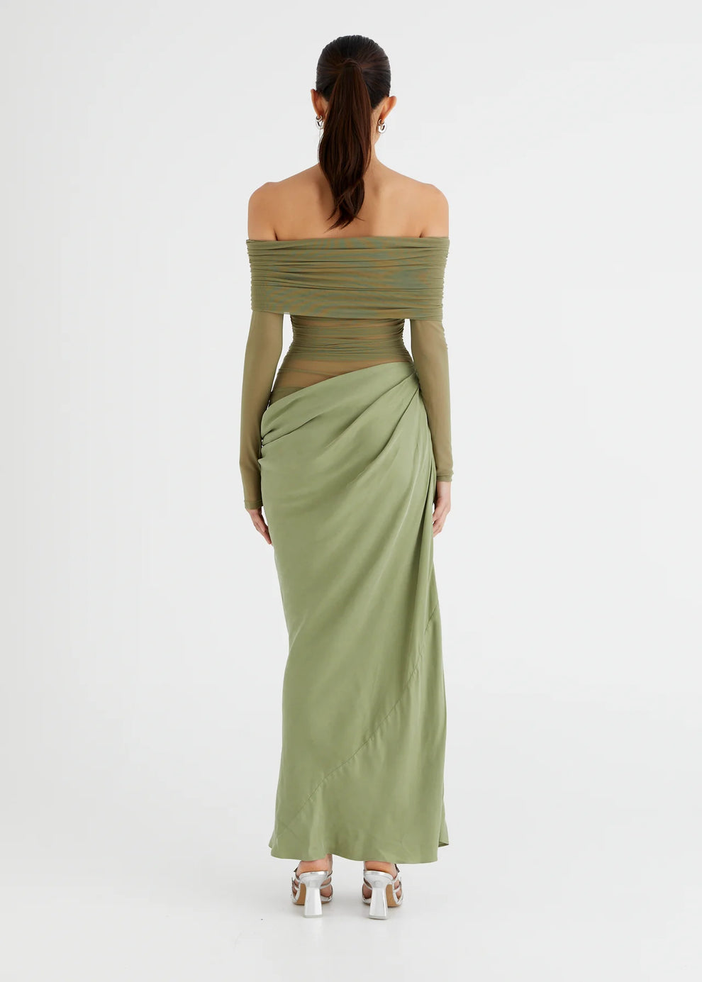 Benni - Yasmin Off Shoulder Dress- Pistachio