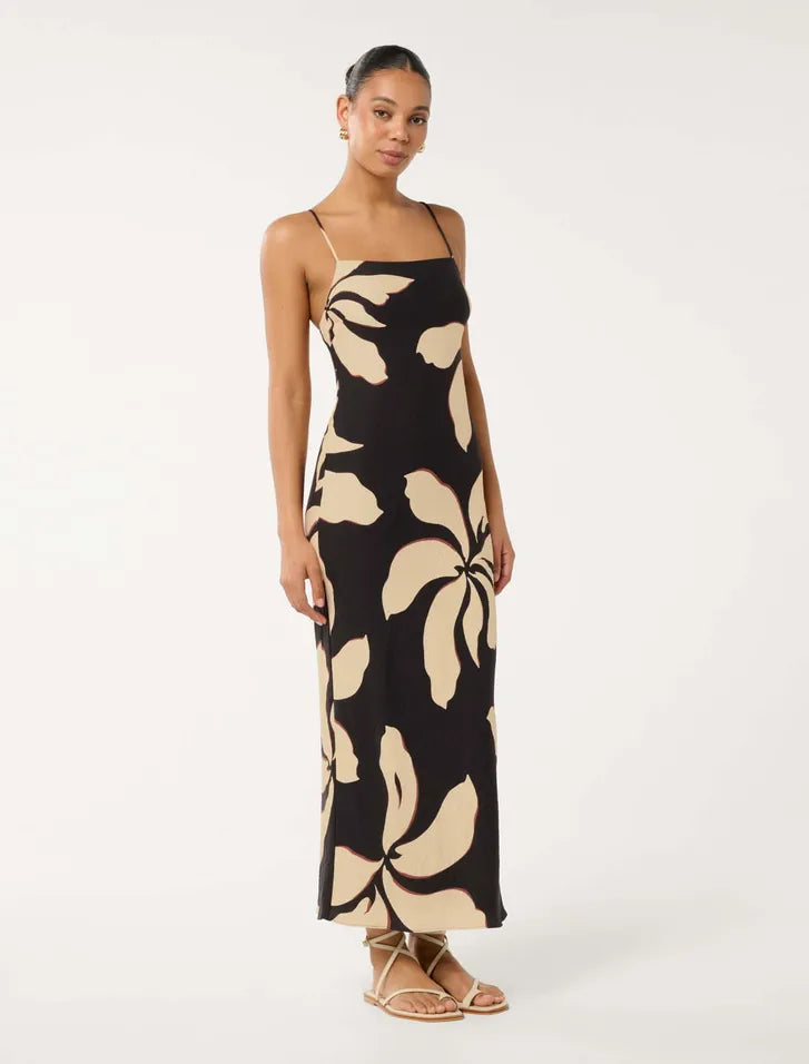 Forever New- Jude Textured Tie Back Midi