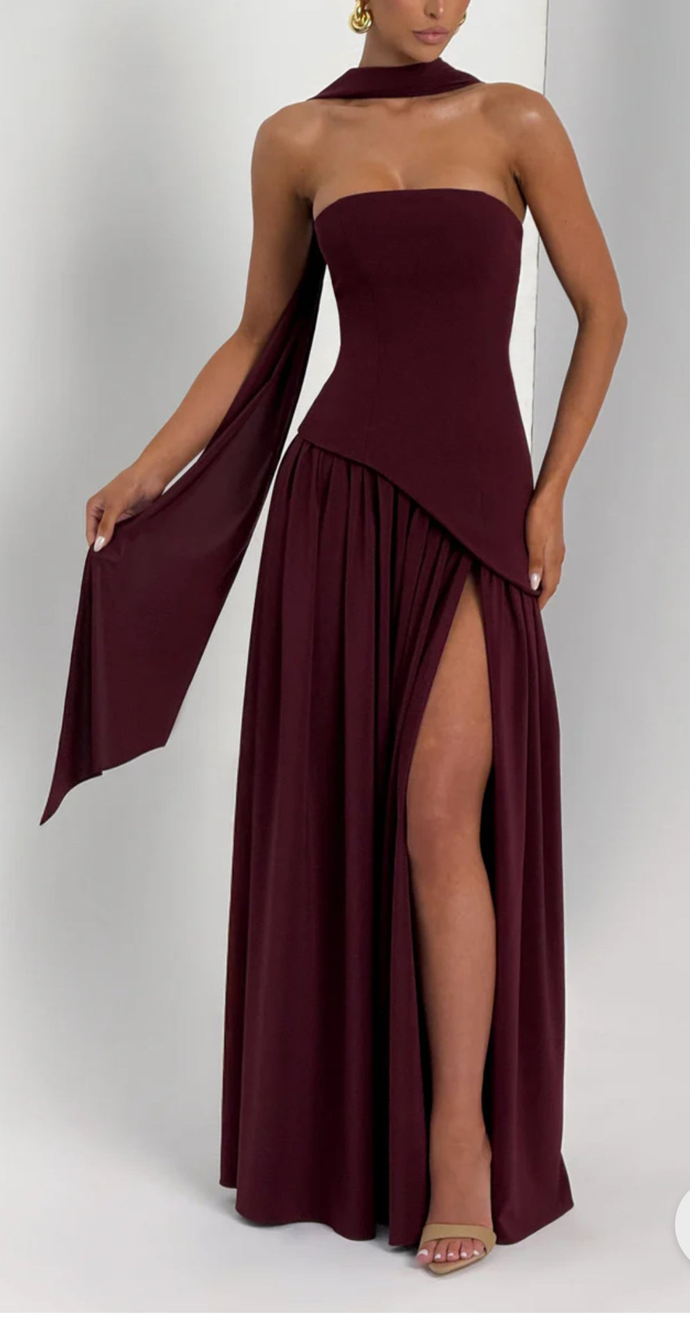 Babyboo - Maliyah Maxi Dress - Cherry Lacquer