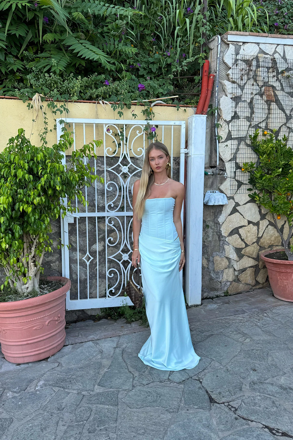 Hntr The Label - Huxley Gown Aqua